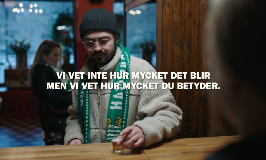 fotbollsfan dricker